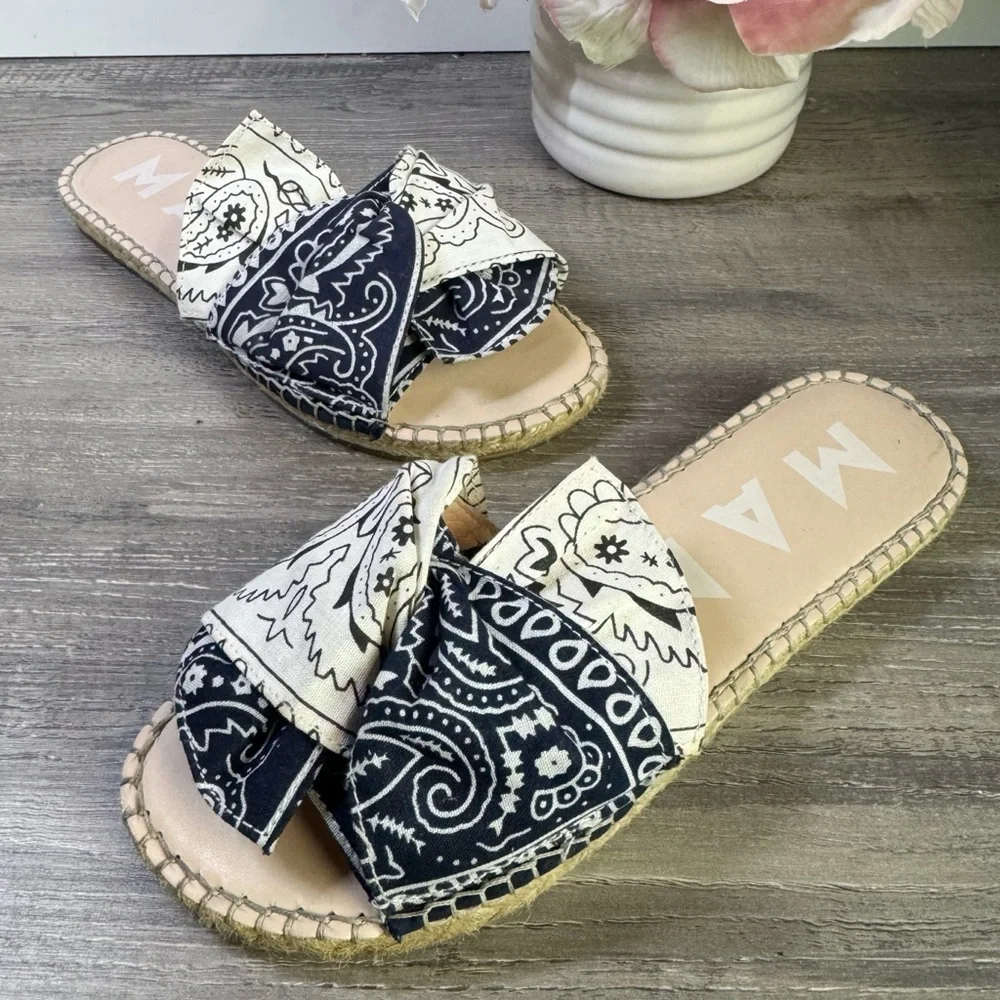 Manebi Espadrille Slides Womens size EU37/US6.5-7 $159 Anthropologie